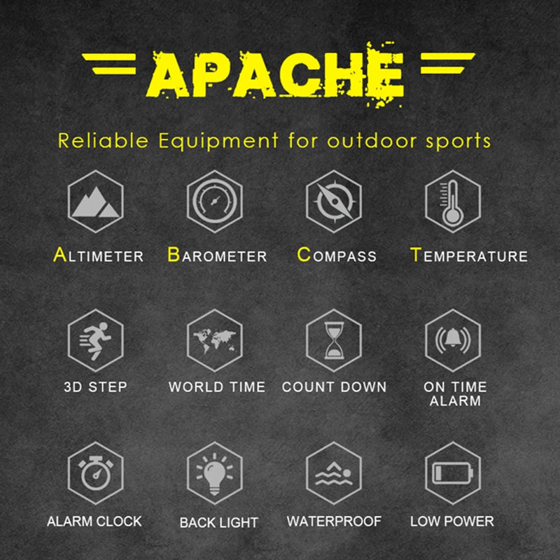 NORTH EDGE Sport da uomo Orologio digitale Ore Corsa Nuoto Esercito militare Orologi Altimetro Barometro Bussola impermeabile 50 m