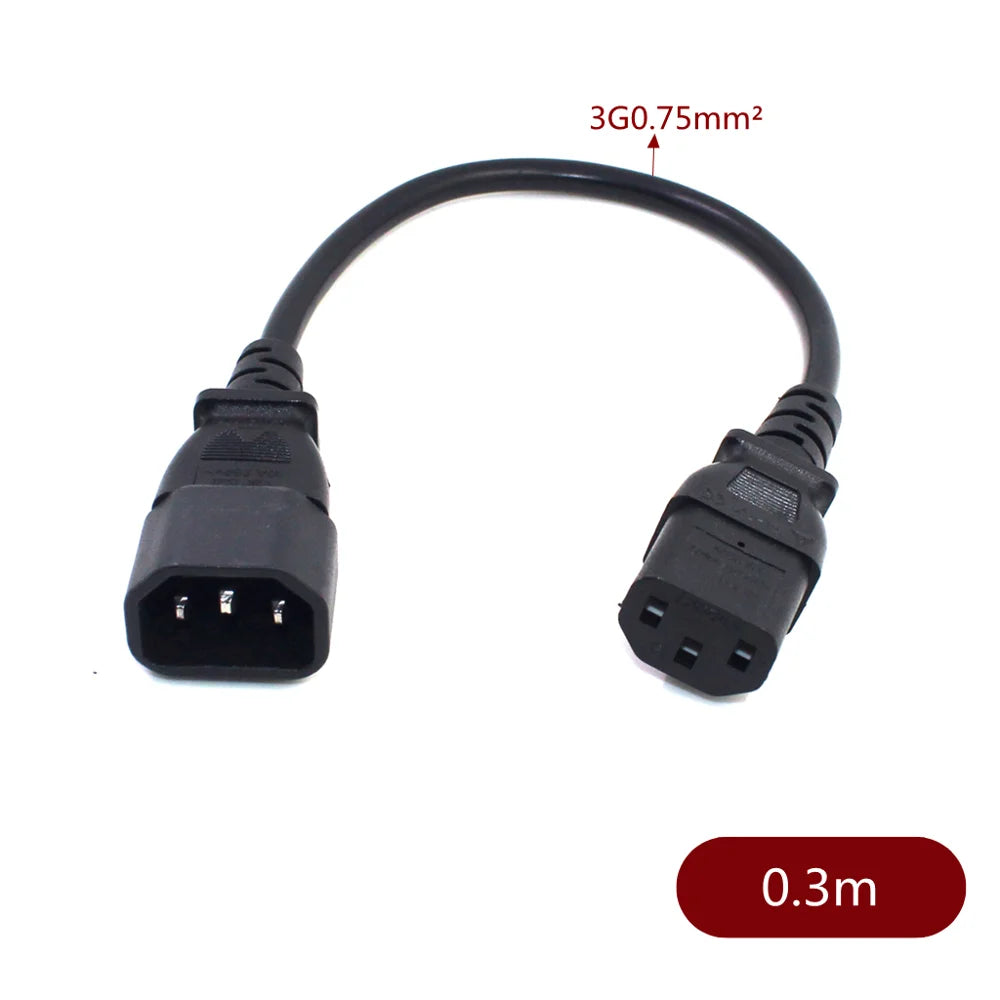 Cavo di prolunga angolare convertitore angolare IEC60320 C13 C13 a C14 Cavi di alimentazione angolare PDU Cavo di alimentazione CA maschio-femmina 10A 250V