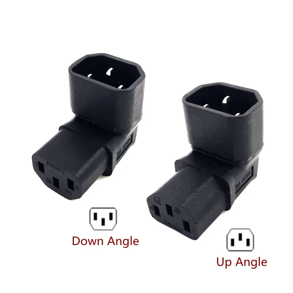 Cavo di prolunga angolare convertitore angolare IEC60320 C13 C13 a C14 Cavi di alimentazione angolare PDU Cavo di alimentazione CA maschio-femmina 10A 250V