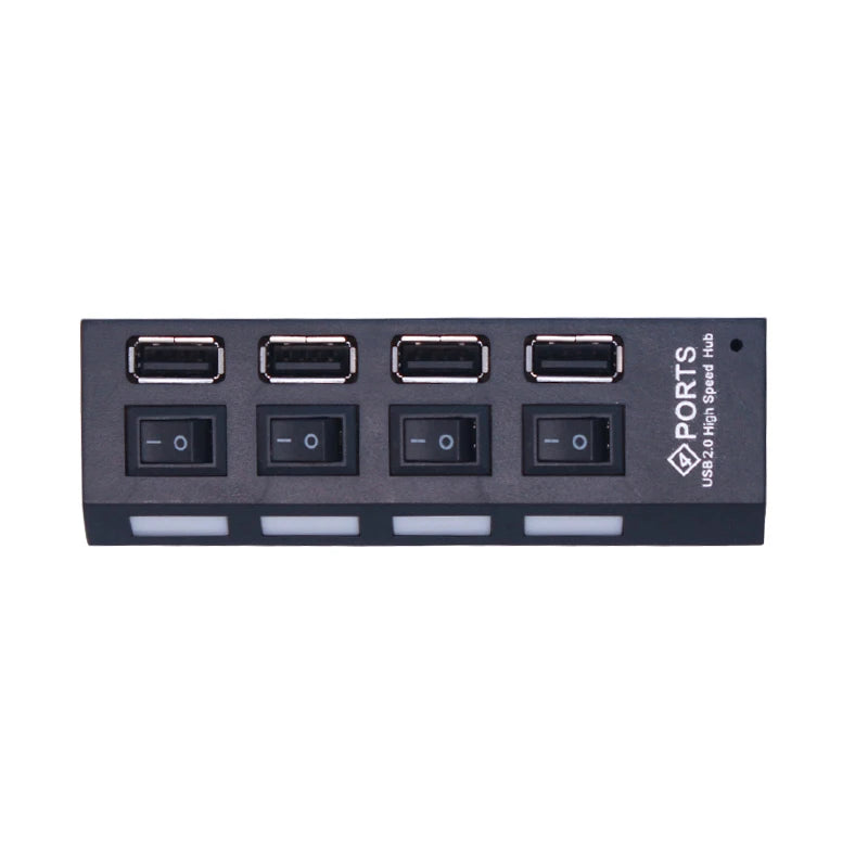 Hub Usb 2.0 a 7 Porte Con Alimentazione Esterna e Interruttore Espansore per Pc e Periferiche