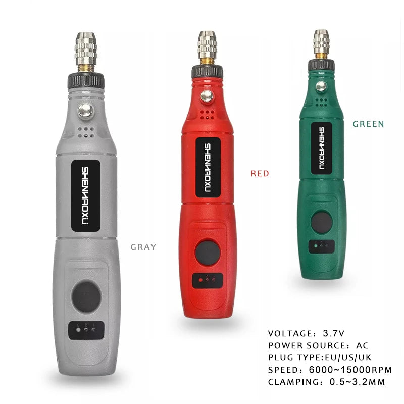 Mini Trapano Penna 100-240V Per Incisione Elettrico Regolabile Strumenti Dremel Compatibili