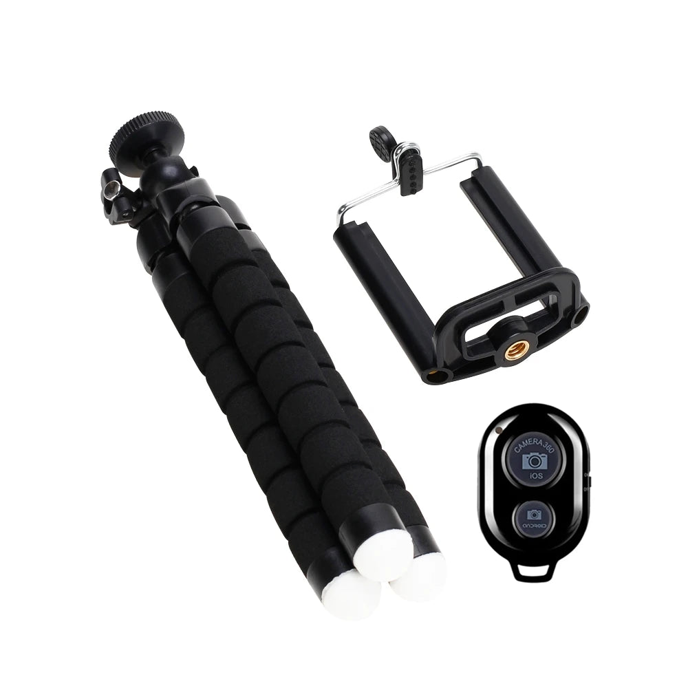 Treppiedi Treppiede per telefono Supporto per fotocamera mobile Clip Smartphone Monopiede Tripe Stand Octopus Mini Treppiede Stativ per telefono