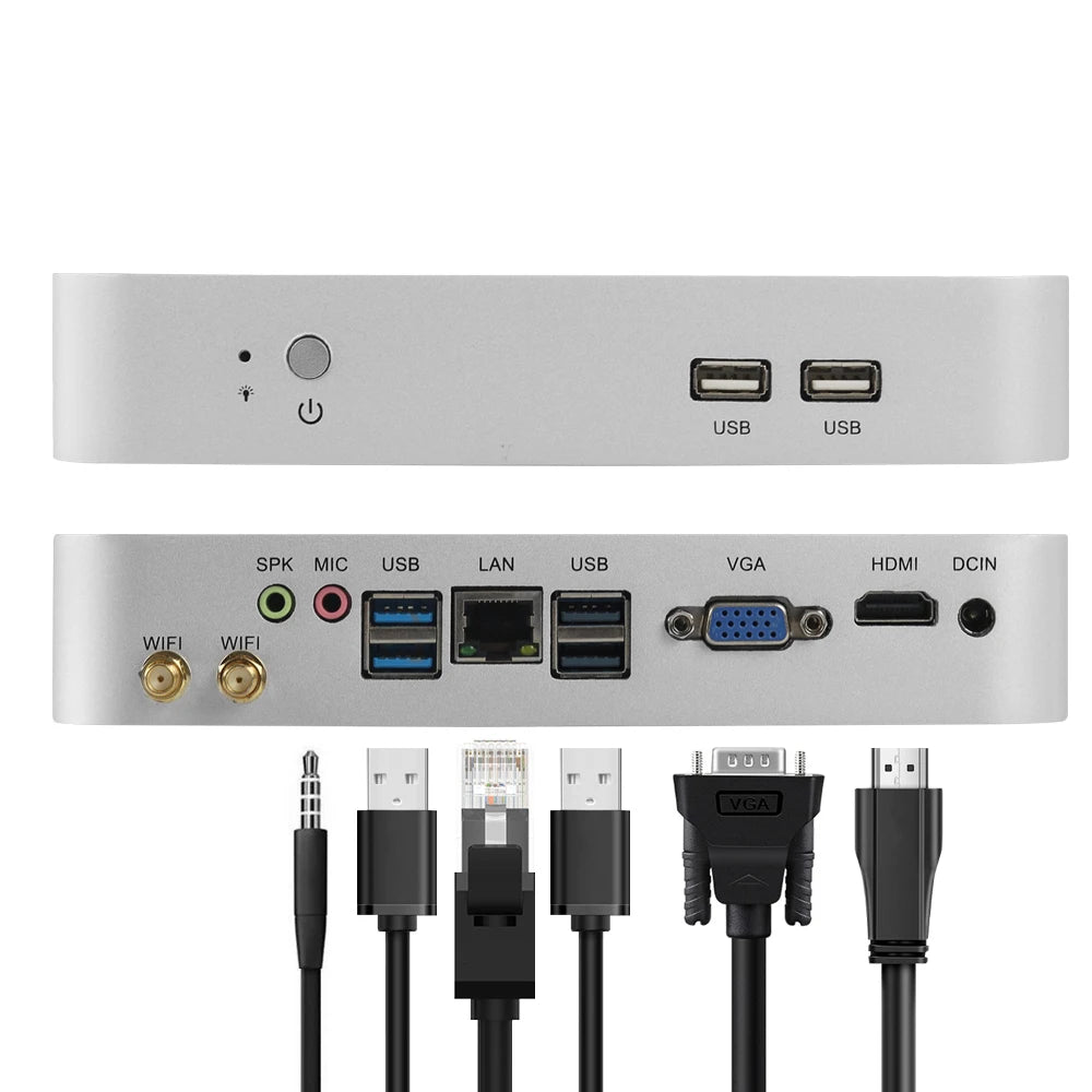 Mini PC HTPC Core i5 3317U 4200U Windows 10 ventola di raffreddamento 8G RAM DDR3L Mini Computer da gioco HDMI Wifi Office Home Desktop minipc