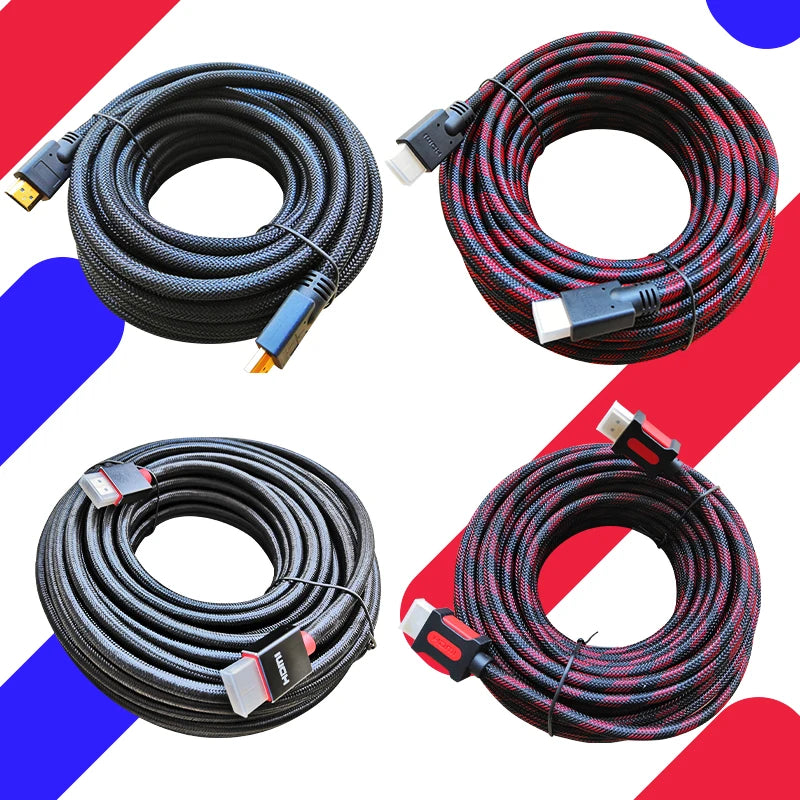 Lungfish Lungo Cavo HDMI 5 m 7.5 m 10 m 15 m 20 m Cavo HDMI 1080 P 3D per splitter Interruttore PS4 LED TV Box xbox Proiettore Per Computer