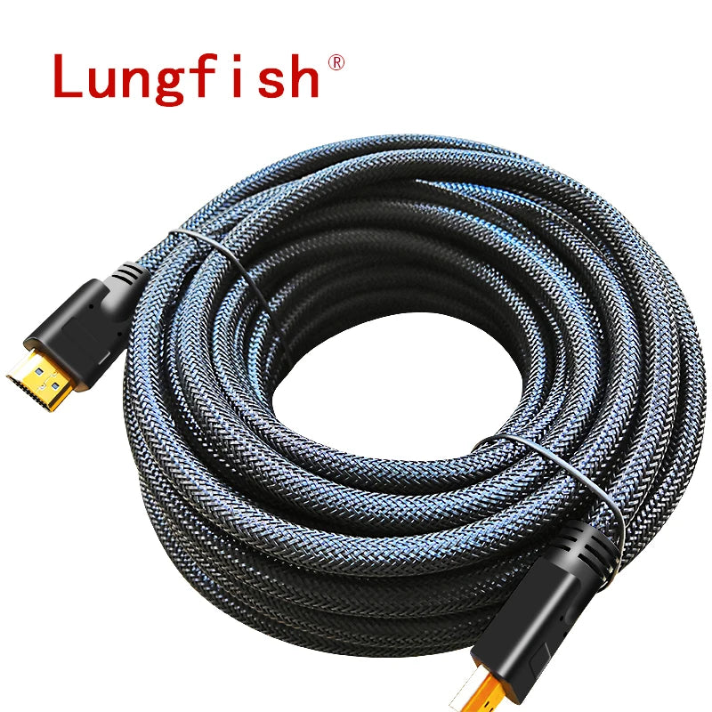 Lungfish Lungo Cavo HDMI 5 m 7.5 m 10 m 15 m 20 m Cavo HDMI 1080 P 3D per splitter Interruttore PS4 LED TV Box xbox Proiettore Per Computer