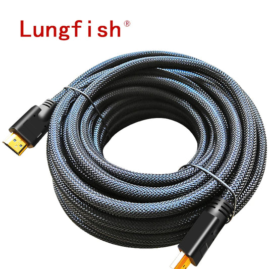 Lungfish Lungo Cavo HDMI 5 m 7.5 m 10 m 15 m 20 m Cavo HDMI 1080 P 3D per splitter Interruttore PS4 LED TV Box xbox Proiettore Per Computer
