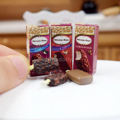 Carino Mini Simulazione Gelato Casa Delle Bambole In Miniatura 1/12 Giocattolo Alimentare per Blyth Azone BJD Pullip Accessori Per Bambole
