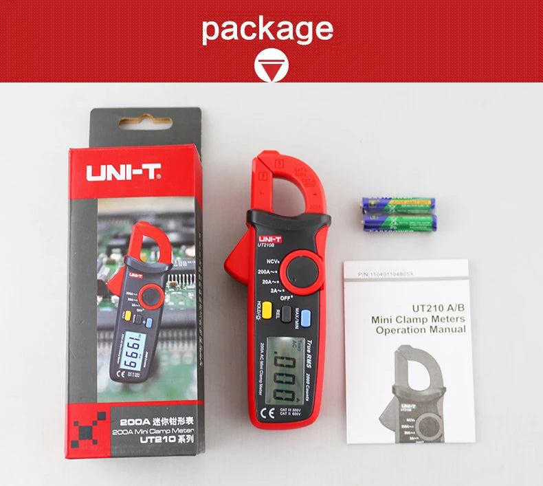 Pinza Amperometrica Digitale UT210E UT210D UT210C Vero Rms Con Misura Corrente CA 2A 20A 100A