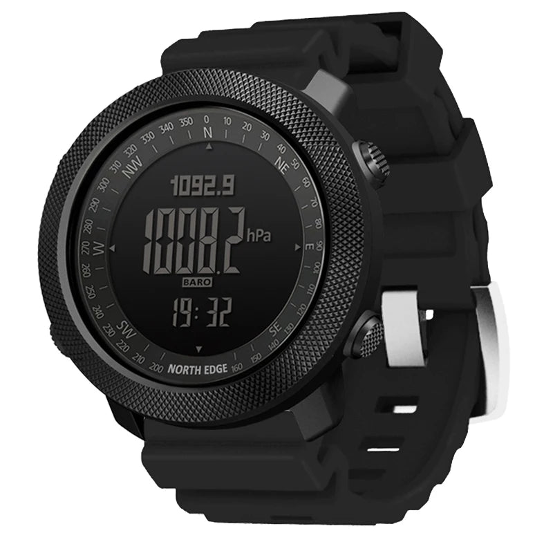 NORTH EDGE Sport da uomo Orologio digitale Ore Corsa Nuoto Esercito militare Orologi Altimetro Barometro Bussola impermeabile 50 m