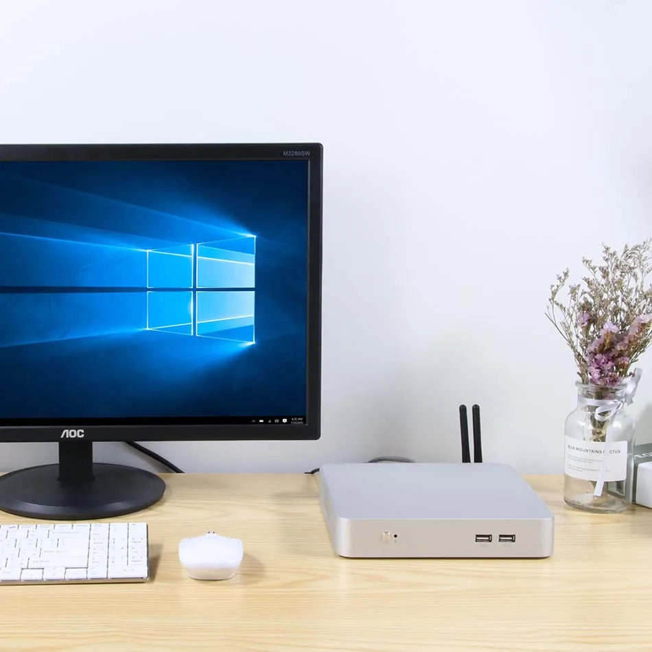 Mini PC HTPC Core i5 3317U 4200U Windows 10 ventola di raffreddamento 8G RAM DDR3L Mini Computer da gioco HDMI Wifi Office Home Desktop minipc