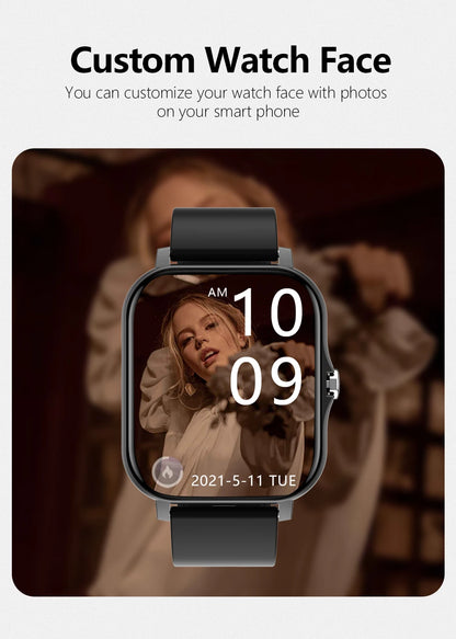 Smartwatch Colore 1,44 Pollici Con Chiamate Bluetooth E Monitoraggio Ossigeno Nel Sangue E Pressione Per Uomo E Donna