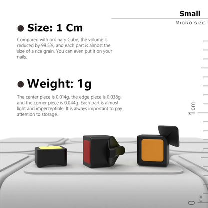 Cubo Rubik 3x3 In Miniatura Da 1 Cm Per Dita Puzzle Velocità Compatto Da Collezione