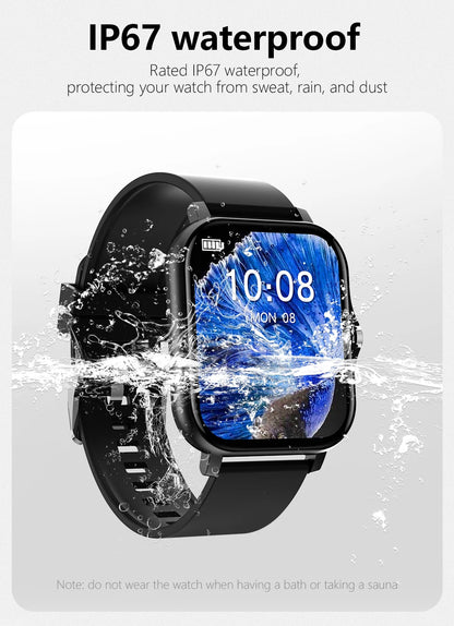Smartwatch Colore 1,44 Pollici Con Chiamate Bluetooth E Monitoraggio Ossigeno Nel Sangue E Pressione Per Uomo E Donna