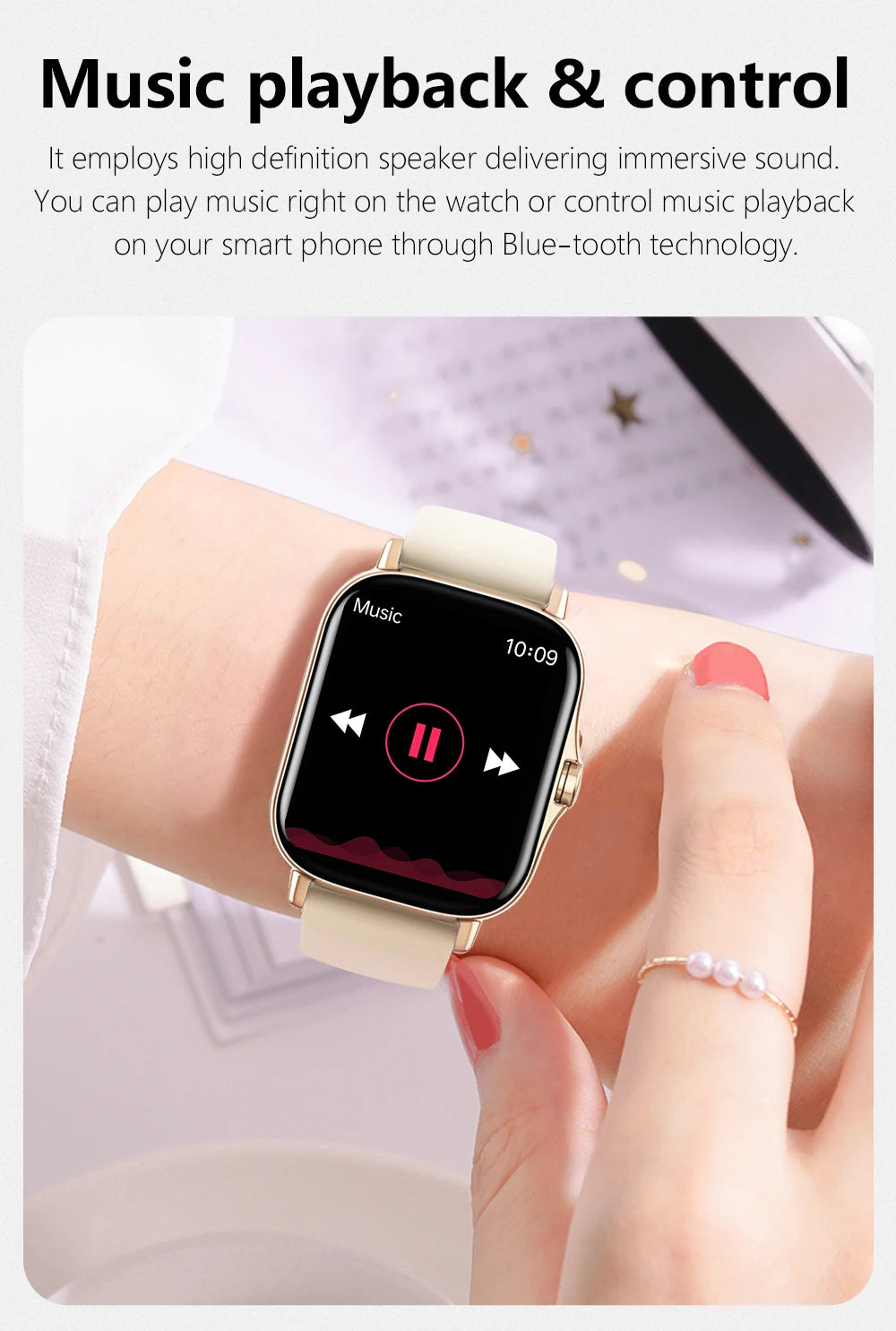 Smartwatch Colore 1,44 Pollici Con Chiamate Bluetooth E Monitoraggio Ossigeno Nel Sangue E Pressione Per Uomo E Donna