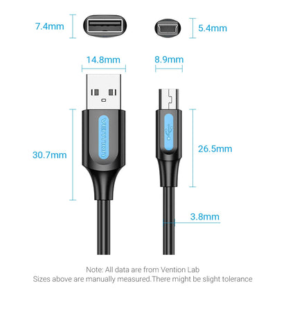 Vention Mini cavo USB ricarica rapida cavo dati da USB a Mini USB per fotocamera digitale HDD lettore MP3 MP4 DVR GPS Mini cavo USB 2.0