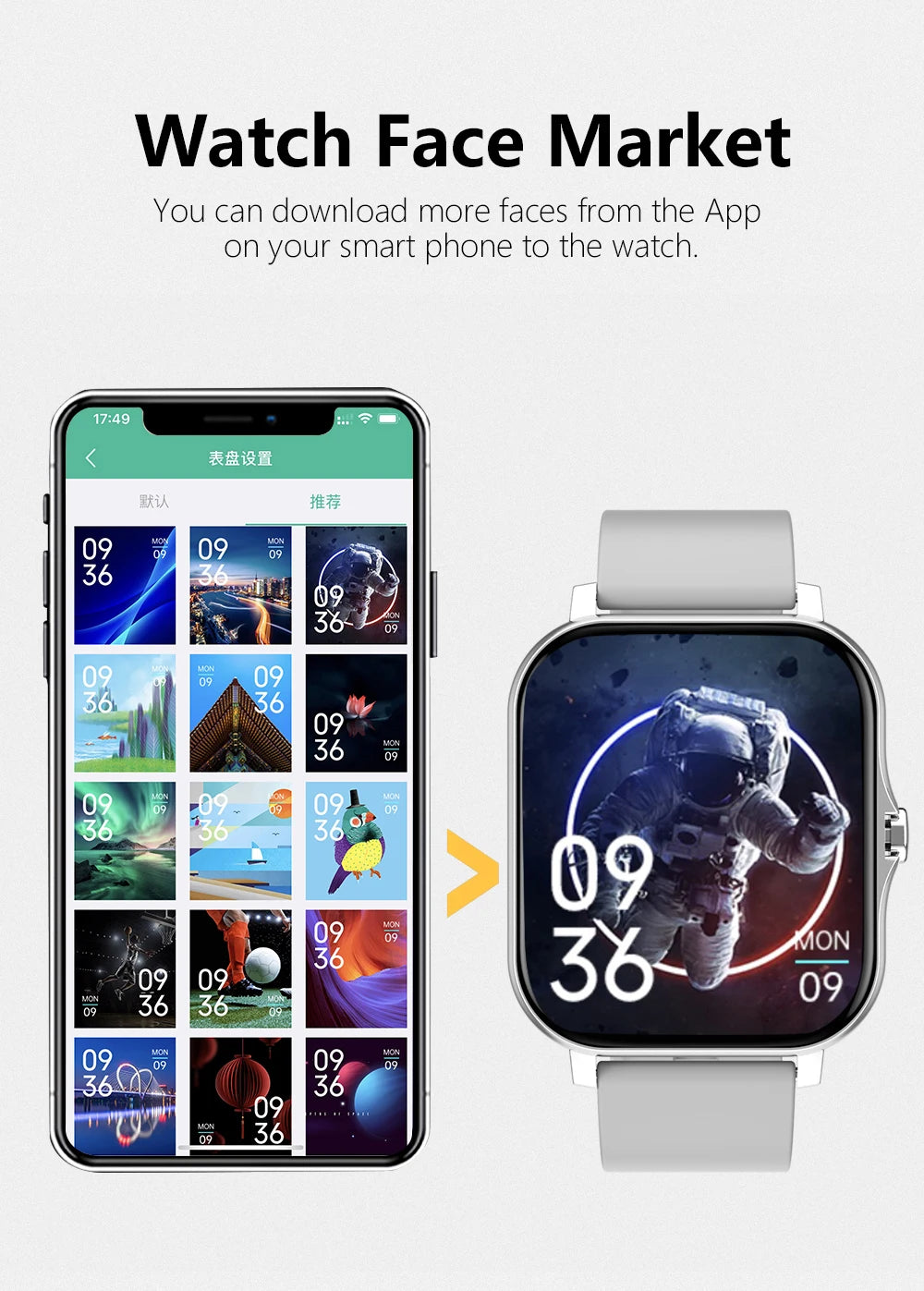 Smartwatch Colore 1,44 Pollici Con Chiamate Bluetooth E Monitoraggio Ossigeno Nel Sangue E Pressione Per Uomo E Donna