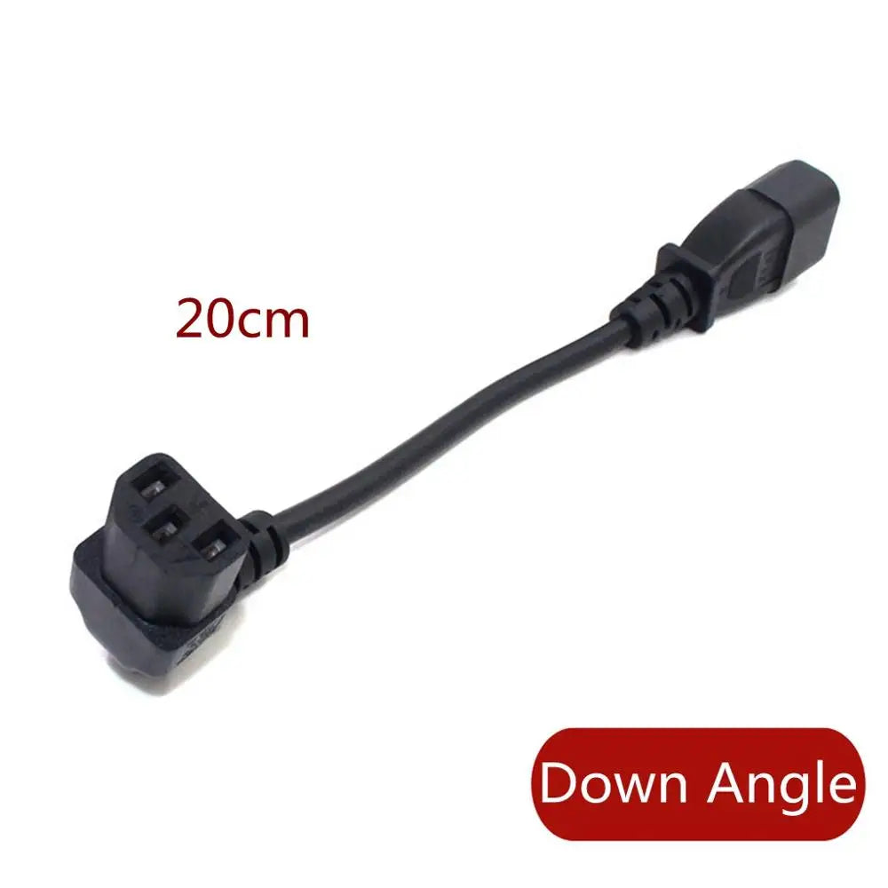 Cavo di prolunga angolare convertitore angolare IEC60320 C13 C13 a C14 Cavi di alimentazione angolare PDU Cavo di alimentazione CA maschio-femmina 10A 250V