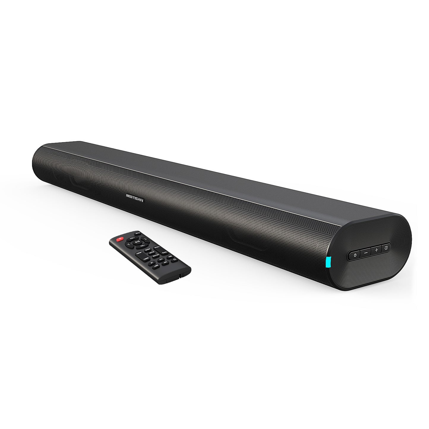 Sistema Soundbar Potente da 60W con Audio Stereo 3D, Modalità di Ingresso BT AUX OPT HDMI USB per TV, PC, Proiettore, Smartphone, Tablet