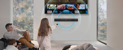 Sistema Soundbar Potente da 60W con Audio Stereo 3D, Modalità di Ingresso BT AUX OPT HDMI USB per TV, PC, Proiettore, Smartphone, Tablet