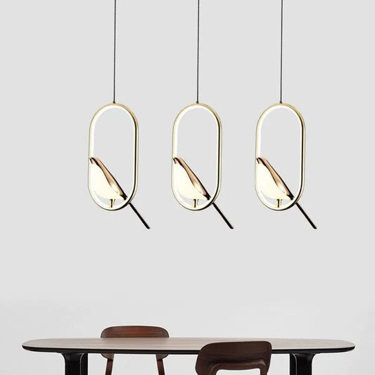 Lampada Sospensione Led Argento Dorato Interni Design Moderno Per Letto e Soggiorno Alimentazione AC 85 265 Volt