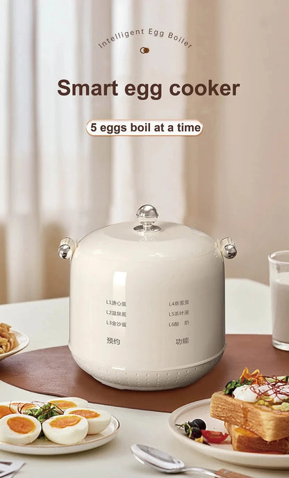 Cuociuova Elettrico Intelligente Multifunzionale 300W Capacità 4 6 Uova Per Colazione Compatto 220V