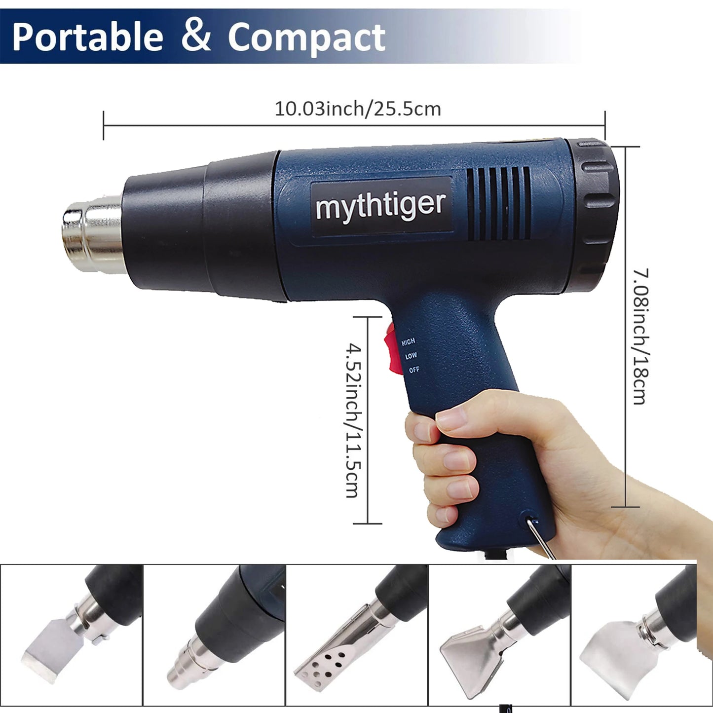 Pistola Termica 220V 2000W Variabile Avanzata Pistola ad Aria Calda Elettrica Avanzata con Temperature Regolabili