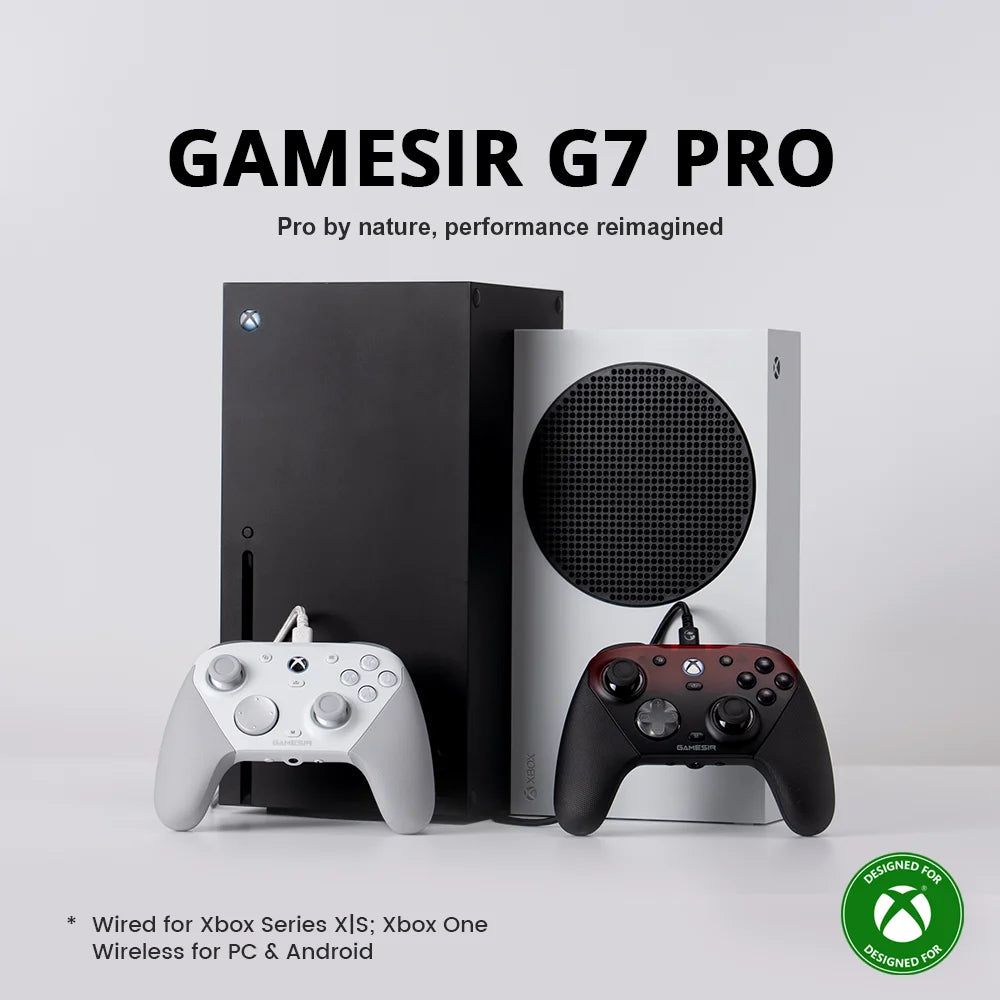 Controller GameSir G7 Pro per Xbox Series X | S, Xbox One X | S, Steam, PC, Telefono Android - Effetto Hall, Base di ricarica, Giroscopio