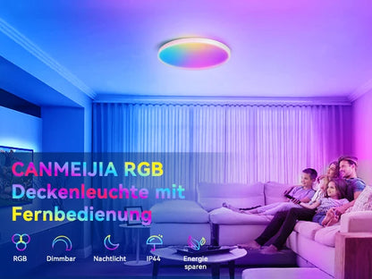 Plafoniera Led Dimmerabile con Controllo Remoto Rgb Bluetooth Tuya per Interni Alexa