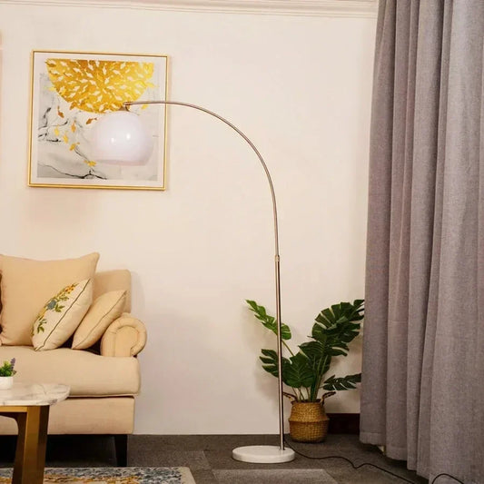 Lampada Da Terra Moderna Minimalista Nordica Led Con Supporto Lungo Bianco Arancione Per Soggiorno