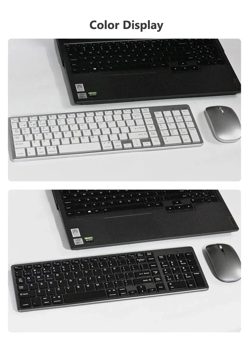 Set tastiera e Mouse Bluetooth Wireless Ultra sottile compatibile per Mac OS/iOS/iPad OS tastiera ricaricabile per MacBook