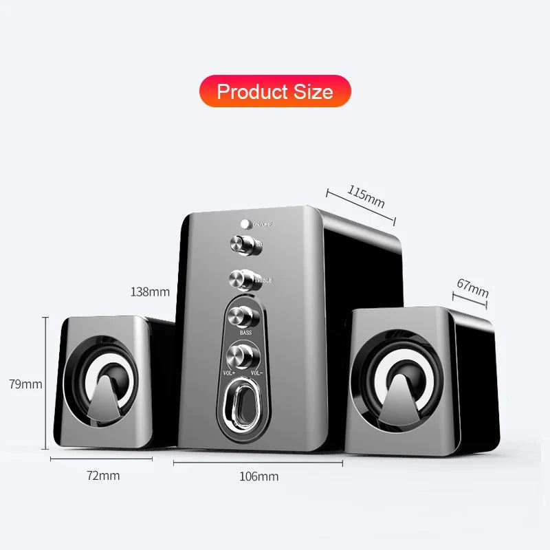 Altoparlanti per computer Sistema Home Theatre PC Subwoofer per basso Altoparlante Bluetooth Musica Soundbar surround 4D per laptop desktop Boombox