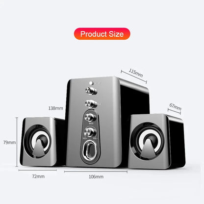 Altoparlanti per computer Sistema Home Theatre PC Subwoofer per basso Altoparlante Bluetooth Musica Soundbar surround 4D per laptop desktop Boombox