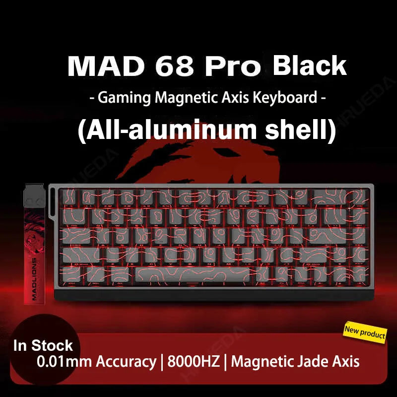 MADLIONS Mad 60he Mad60HE Mad 68HE Tastiera meccanica Interruttore magnetico Wired Hot Swap 8K Velocità di traina Tastiera da gioco personalizzata