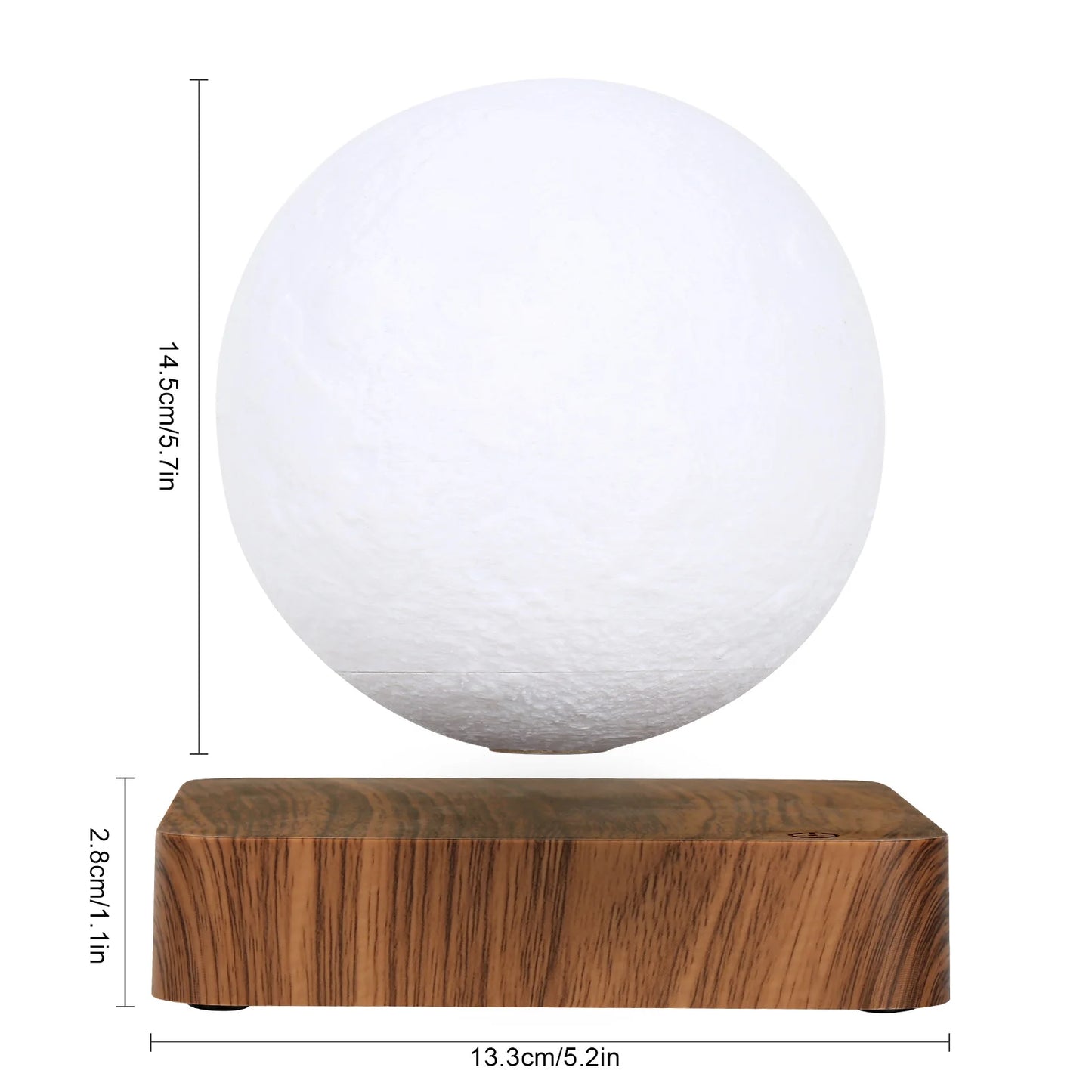 Lampada Lunare a Levitazione Magnetica 3D LED Notturna Galleggiante Rotante per Casa