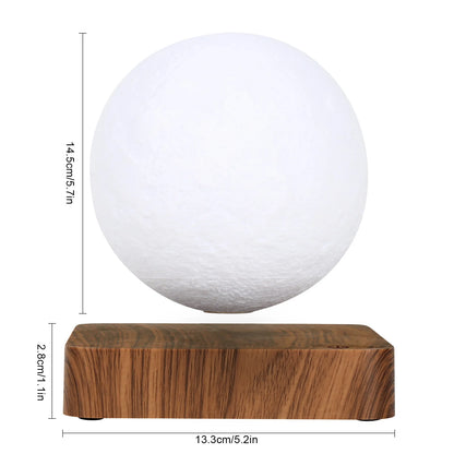Lampada Lunare a Levitazione Magnetica 3D LED Notturna Galleggiante Rotante per Casa