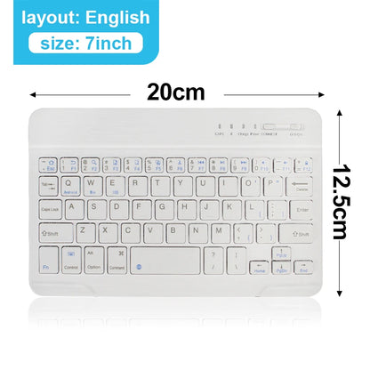 Tastiera Wireless Mini Bluetooth Per Laptop Tablet Smartphone Ricaricabile Compatibile Android iOS Windows