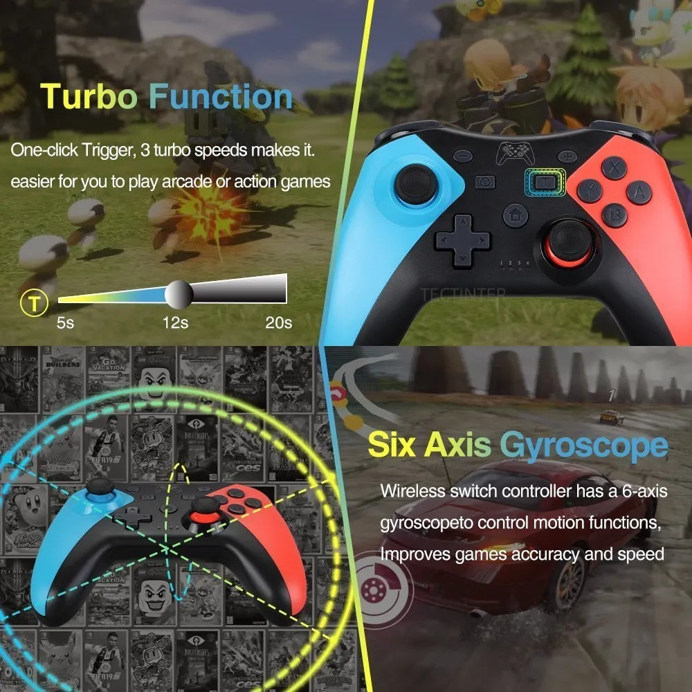 Controller wireless compatibile Bluetooth per Nintendo Switch e Switch 2 Console Android Gamepad PC Controle per accessori NS