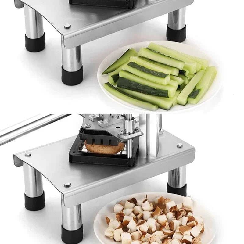 Tagliapatate Industriale Inox Dicer Verticale Manuale Per Patatine 7 10 14 Mm Verdure Frutta