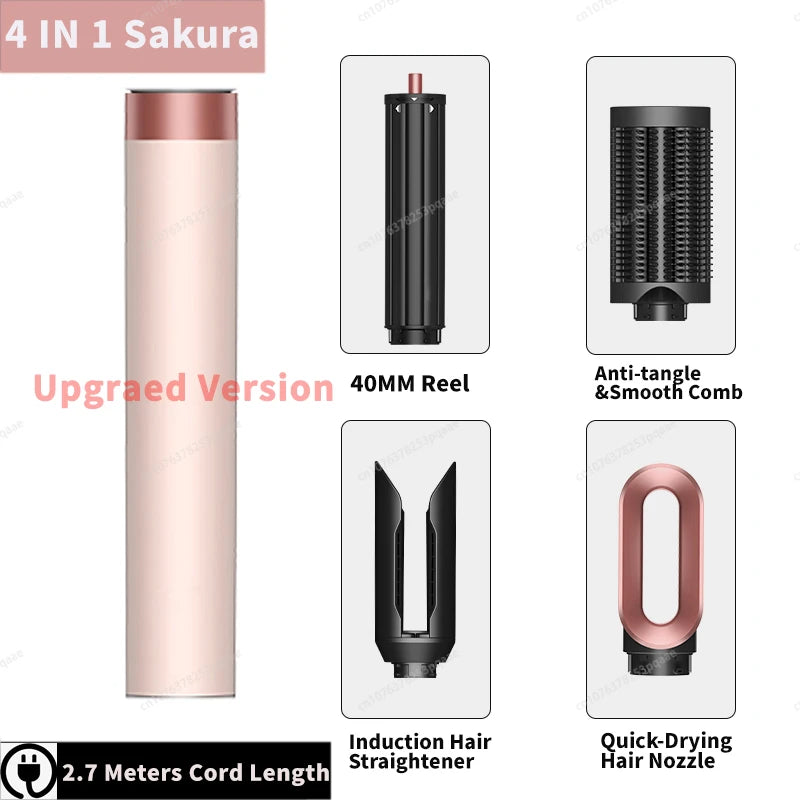 Nuovo Multil Hair Styler Asciugacapelli automatico per arricciare Asciugacapelli ad aria calda/fredda 1300W Piastra per capelli Curling Barrel Spazzola Asciugacapelli per salone