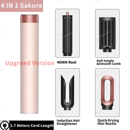 Nuovo Multil Hair Styler Asciugacapelli automatico per arricciare Asciugacapelli ad aria calda/fredda 1300W Piastra per capelli Curling Barrel Spazzola Asciugacapelli per salone