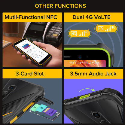 Ulefone Armor X12 Pro,Android 13, fino a 8GB + 64GB ,4860mAh,13MP 5.45 "4G NFC, versione globale, doppio 4G VoLTE,3 Slot per schede