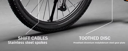 Bici Pieghevole Da Montagna Ultra Leggera Per Adulti Telaio Alluminio 18 Velocità Freno Disco Shimano
