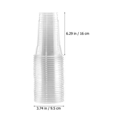 Bicchieri Di Plastica Trasparenti Con Coperchio Usa E Getta Per Bevande Capacità 460 O 600 Ml Set Da 40 E 50 Pezzi