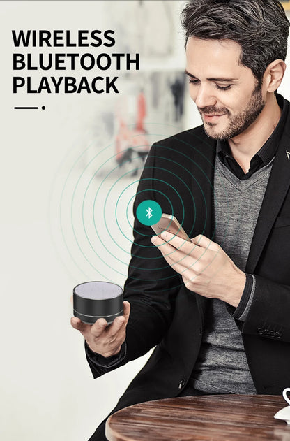 A10 Subwoofer esterno Mini altoparlante portatile Radio FM Altoparlante musicale Altoparlante wireless in lega di alluminio
