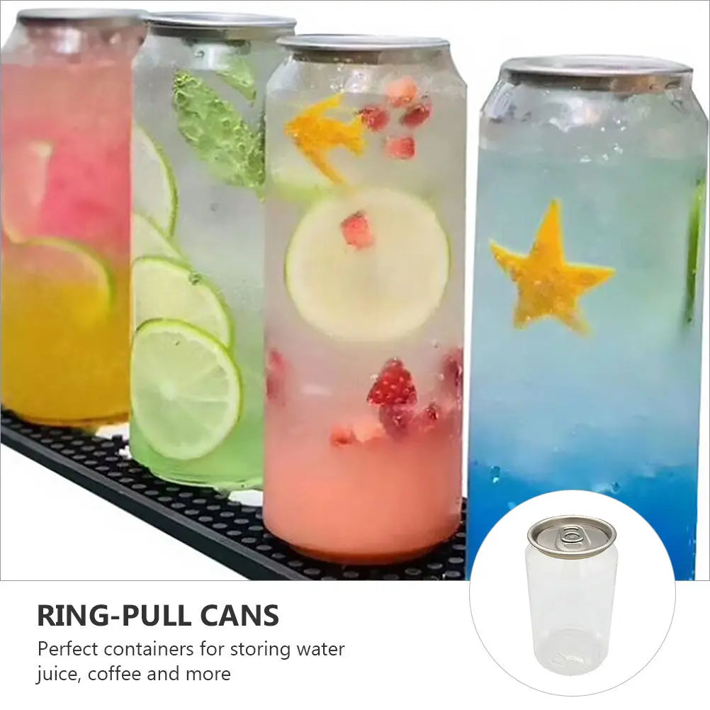 10 Pezzi Bottiglie Contenitore Monouso da 330ml con Coperchio a Strappo, Trasparenti in PET, per Bevande, Tè, Acqua, Succhi, Caffè - Ideali per Negozi e Confezionamento
