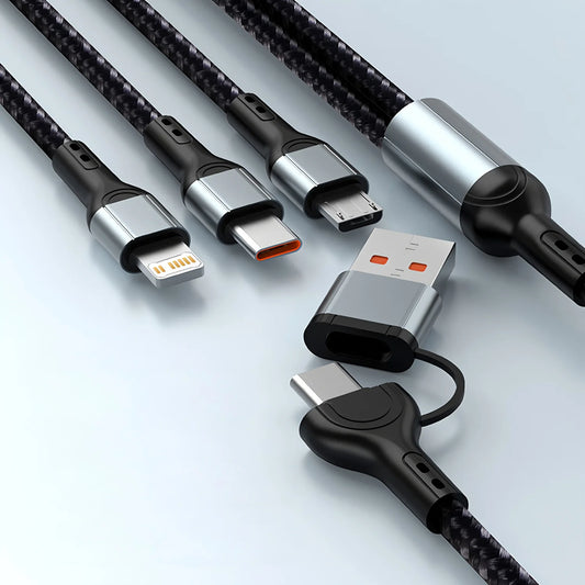 Cavo di ricarica universale 3 in 1 USB Type C per la trasmissione rapida dei dati per iPhone Samsung Xiaomi Huawei