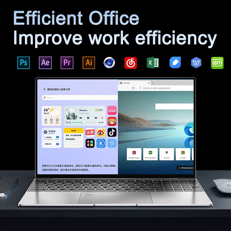 LENO NUOVO Laptop da 15.6 pollici Intel Core i9-9900 32GB 2TB Windows 11 Computer da gioco PC Gamer per ufficio Notebook ultra sottile 1920*1080 HD