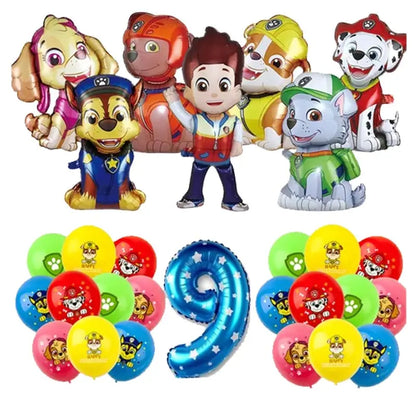 NUOVO Paw Patrol Compleanno Forniture Bomboniere Buon Compleanno Paw Patrol Kit di decorazioni per feste Piatto a palloncino Tazza Borsa regalo Adesivo per bambini
