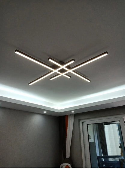 Plafoniera Moderna In Alluminio Spazzolato Per Soggiorno E Camera Da Letto Luce Diffusa Design Minimalista
