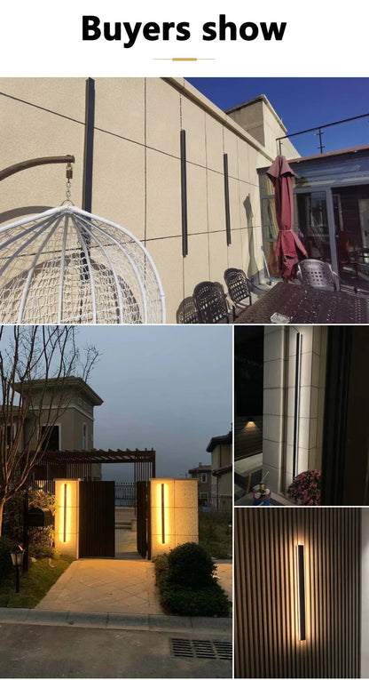 Lampada da Parete per Esterni Impermeabile con Striscia Led Ip65 Illuminazione per Giardino Scale e Soggiorno